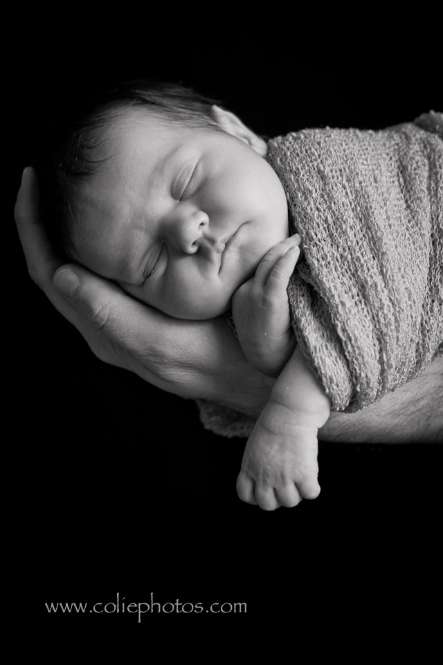 newborn in dad's hands