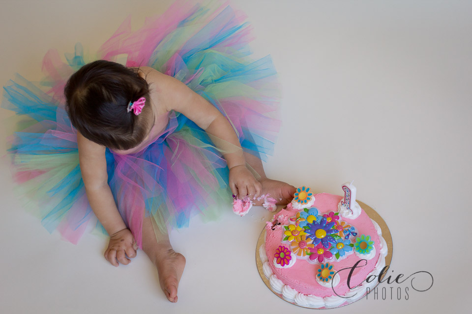 baby girl cake smash