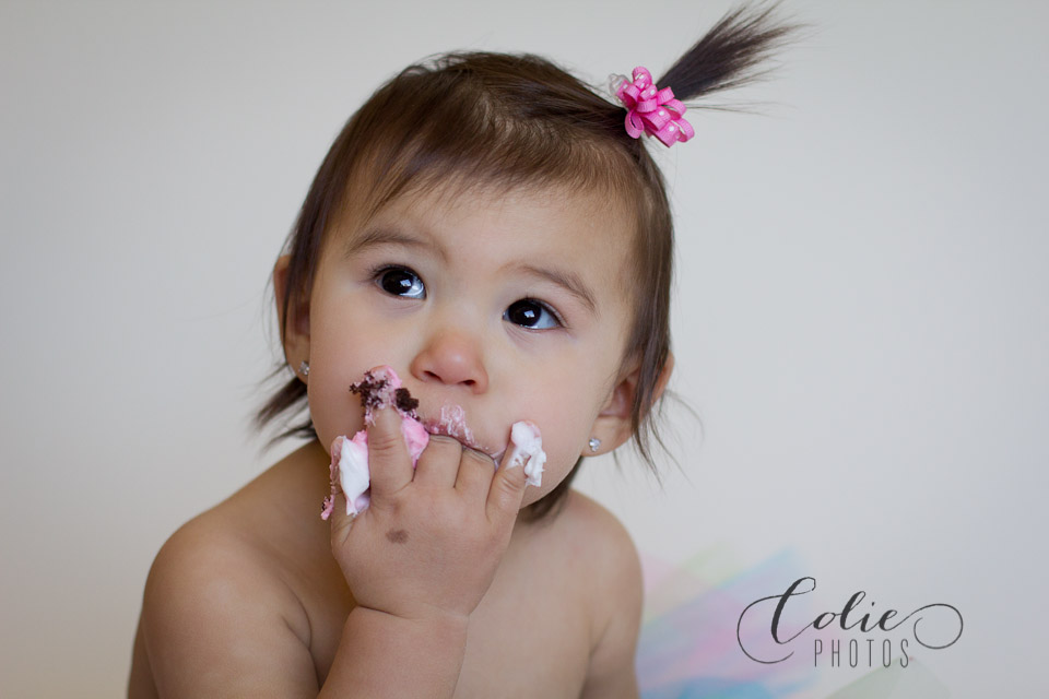 baby girl cake smash
