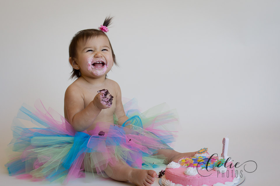 baby girl cake smash