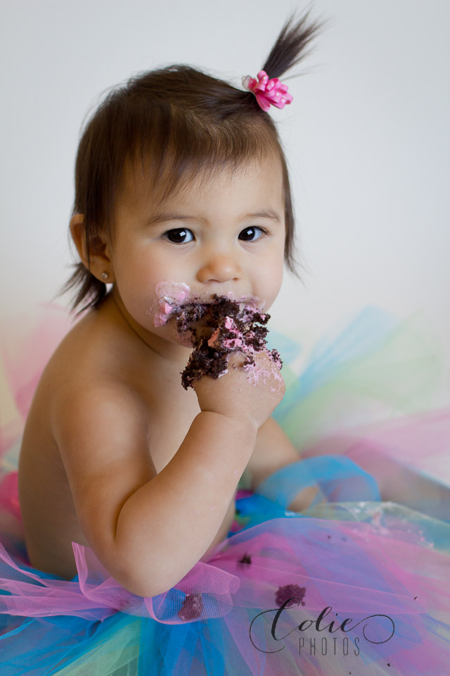 baby girl cake smash