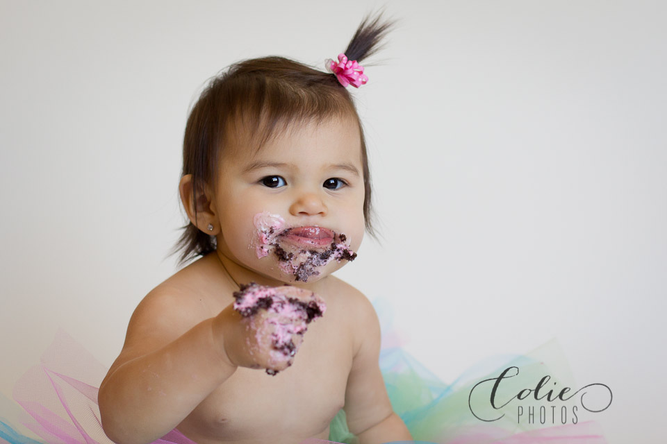baby girl cake smash