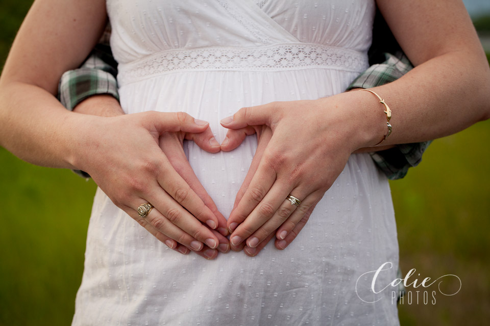 Maternity hands heart