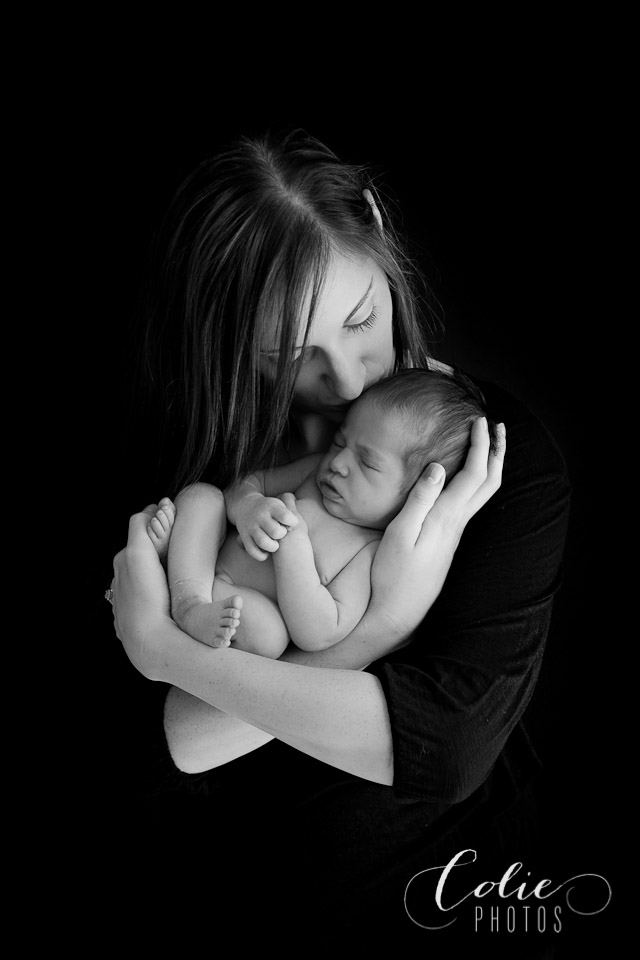 mom with newborn baby picture